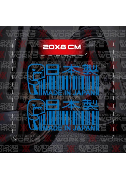 Barkod Jdm Sticker Araba Laptop Motosiklet Sticker Yapışkanlı Folyo