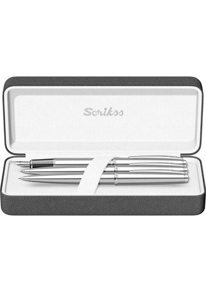 Metropolis 78 Dolma Kalemtükenmez Kalemversatil Kalem Takım Paslanmaz Çelik