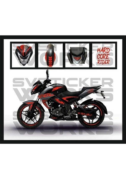 Bajaj Pulsar Sticker Set NS200 Özel Sticker Seti Tüm Yıllara Uyumlu