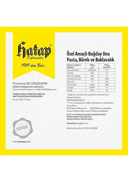 Değirmenleri Pasta Börek ve Baklavalık Un Kraft Torba 10 kg fiyatları