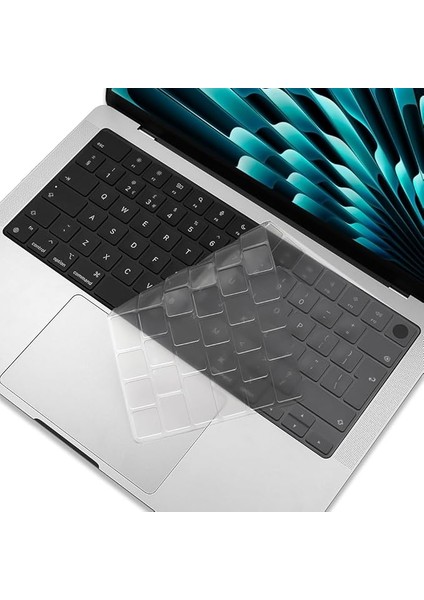 MacBook Air 13/15 Inç M4 Çip A3240 A3241 Için Klavye Kapağı Cilt Dokunmatik Kimlik Tpu Koruyucu Aksesuarlar Ingiltere/ab Düzeni (Mat Tpu)