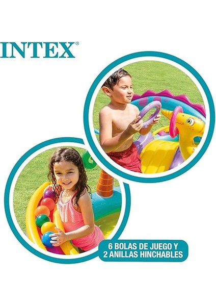 57135 Dino Dünyası Oyun Havuzu 302X229 Cm, Su Sporları, Plaj Malzemesi, Şişme Ürün, Yüzme Aksesuarı, Kamp, Dalış, Güvenlik fırsatları