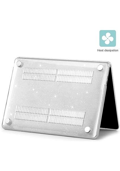 MacBook Air 13,6 ile Uyumlu M4 (A3240) M3 (A3113) M2 (A2681) 2022 2024 2025, Mac 13 Inç Case, Sert Plastik Koruyucu Kılıf + Klavye Koruması + Parlatma Bezi - Parlak Kristal modelleri