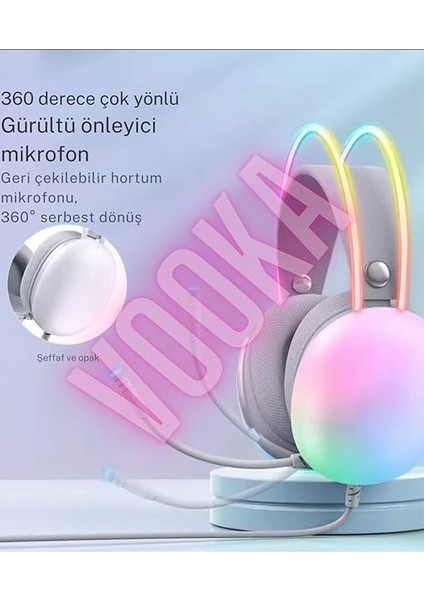 7.1 A Rgb Profesyonel Gaming Mikrofonlu Gamer Oyuncu Kulaklığı USB Pc Ps Xbox Işıklı Rengarenk fiyatları