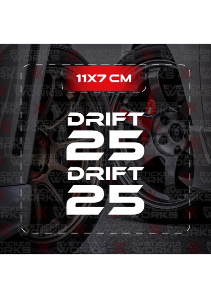 Mondial Drift L 25 Yan Grenaj Sticker Modeli Tarz Sticker Drıft 25