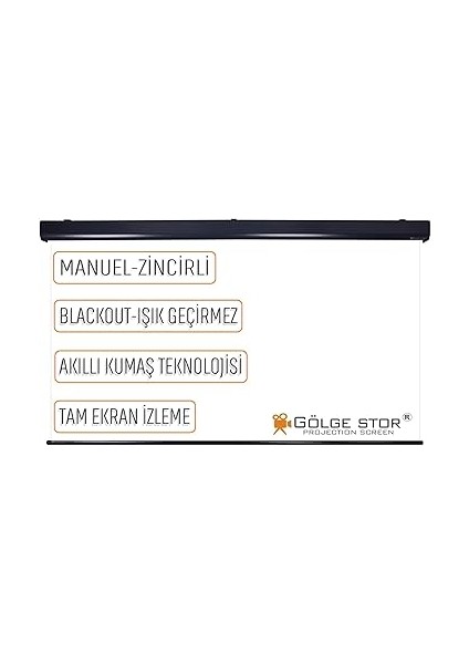 Stor EN260CM BOY190CM Projeksiyon Perdesi Manuel-Yeni Akıllı Kumaş Teknolojisi fiyatları