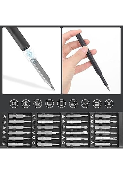 Hassas Mühendis Tornavida Seti, 24 Bit ile 24 In 1 Mini Tornavida Seti, Akıllı Telefon, Oyun Konsolu, Tablet, Gözlük, Saat Için Taşınabilir Kutulu Manyetik Hassas Tornavida Seti modelleri