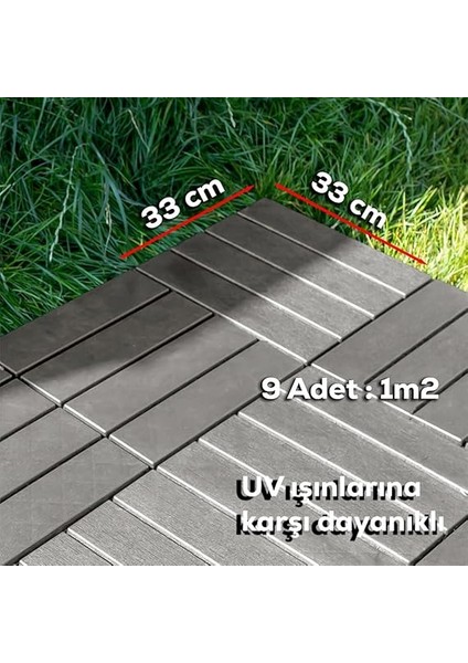 1177 Bahçe Balkon Teras Zemin Döşemesi Banyo Paspası Sert Plastik 12LI Dış Mekan Karosu Latte fırsatları