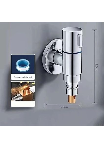 Paslanmaz Çelik Çamaşır Makinesi Musluğu, 1/2 Inç Hızlı Açı Valfli Çamaşır Makinesi Bataryası Döner Anahtarlı Mutfak Banyo Lavabo Hortumu (Gümüş) modelleri