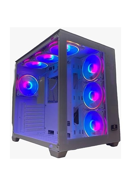 Lıquıd Beyaz 7X120MM Rgb Fanlı Kumandalı ve Kontrolcülü Atx Oyuncu Bilgisayar Kasası fiyatları