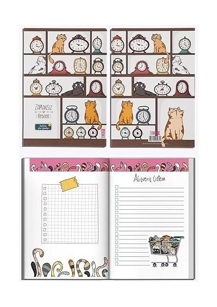 Zamansız Kedi Kitaplık Zamansız Ajanda, 15X21.5 cm indirimleri