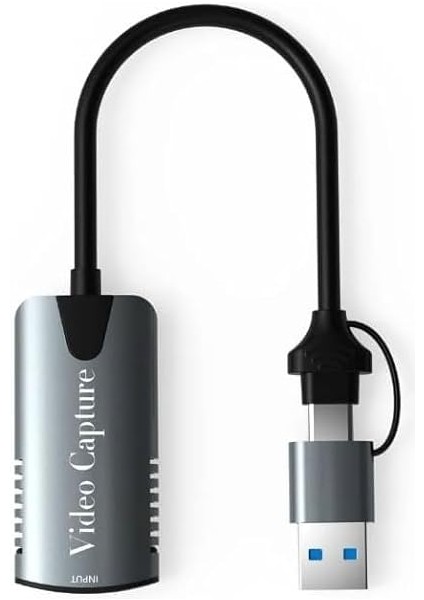 Type-C To USB 2in1 Video Capture Yakalama Kartı 4K 1080P Uçlu HDMI To Type-C Pc Bilgisayar Video Adaptör Çevirici indirimleri