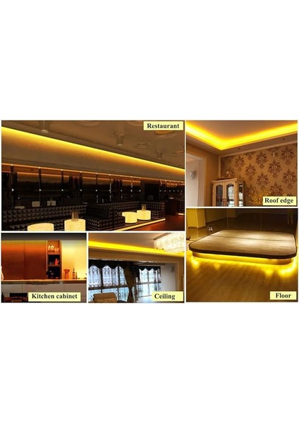 LED 4040 Yeni Nesil 15 Metre Şerit LED 12NAN 16.5 Amper 200 Watt LED Trafo Oturma Odası, Yatak Odası Nane Mutfak Için Gizli Aydınlatma Amber, Amber LED indirimleri