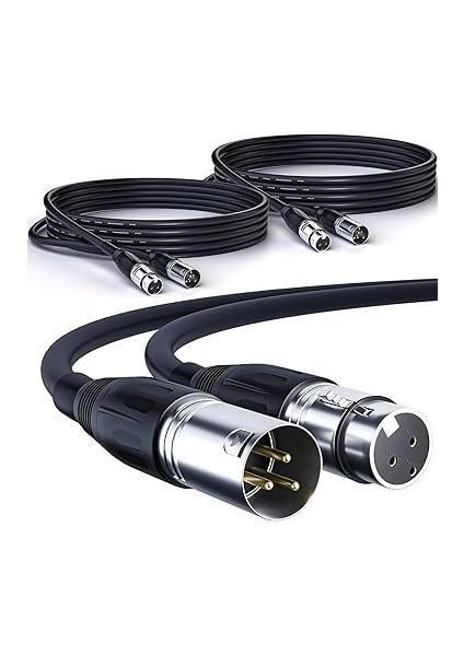 3-Pin Dengeli Xlr Mikrofon Kablosu Erkekten Dişiye, Ofc Tel, Hoparlör Sistemleri, Radyo Istasyonu ve Daha Fazla Xlr-Blfm-S Için Uygun Dengeli Xlr Kablo (10 Ücret, 2 Paket) fiyatları