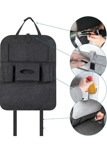 Araba Koltuk Arkası Düzenleyici Bagaj Düzenleyici Eşya Organizer Keçe Çanta Kılıf Oto Araç Içi Aksesuar Koruyucu Kılıfı Arac Aksesuari Otomobil Aksesuarları modelleri