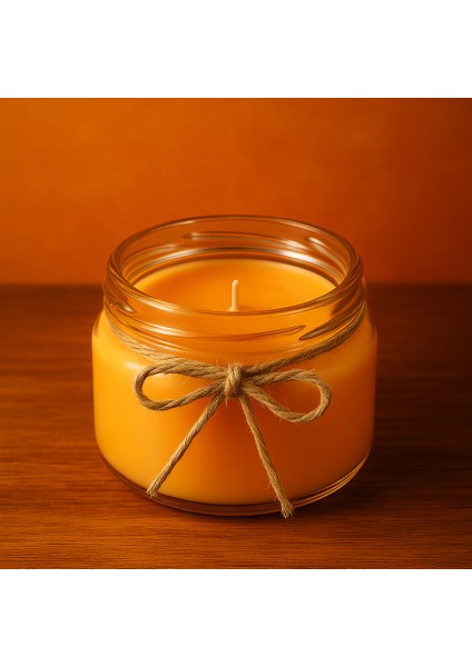 Likya Candle Yasemin Esintili Turuncu Mum 330 gr El Yapımı, Dekoratif Pozitif Enerji & Huzur Veren Tasarım modelleri