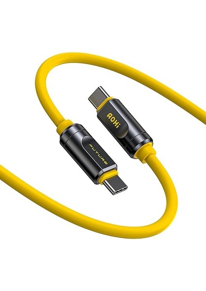 Thunderbolt 5 USB 4 2.0 Kablosu Için 80 Gb/s 3.3ft 120GBPS'YE Kadar Bant Genişliği Arttırma Çift 8k/4k Ekran 240W Pd 3.1 Hızlı Şarj Gelecek Adonis Mac Mini M4 Pro MacBook PRO16 Iphone, Sarı