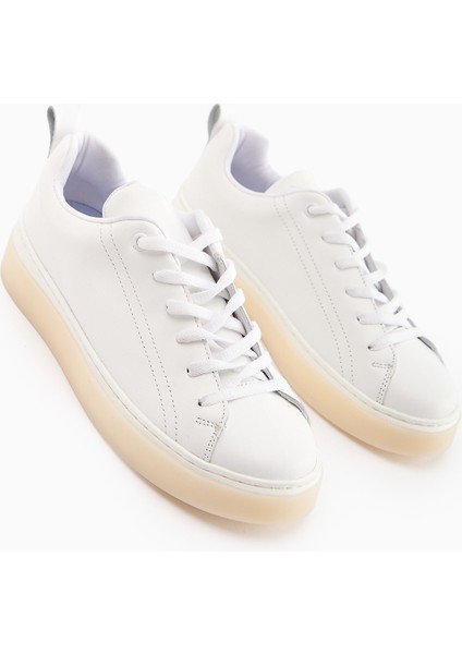 Lina Hakiki Deri Beyaz Kadın Sneaker Ayakkabı modelleri