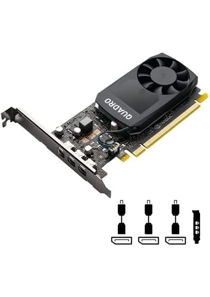 Quadro P400 2gb Gddr5 Single-Slot Grafik Kartı - 256 Cuda Çekirdek, 64 Bit, 32 Gb/s, 3 Mini Displayport 1.4 Bağlantı Noktası, 30 W, Pcı Express 3.0 X16 3 Adaptörlü, High & Low Profile Bracket fiyatları
