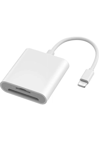I-Os I-Pad ve I-Phone Uyumlu 8 Pin Lighting Çevirici Adaptör Micro Sd ve Sd Kart Okuyucu (8 Pin)