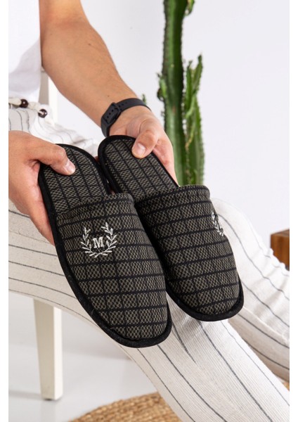 4'lü Erkek Ev Terlik Misafir Terlik Çeyiz Bohça Terlik Damat Terlik Kışlık Erkek Ev Terlik modelleri