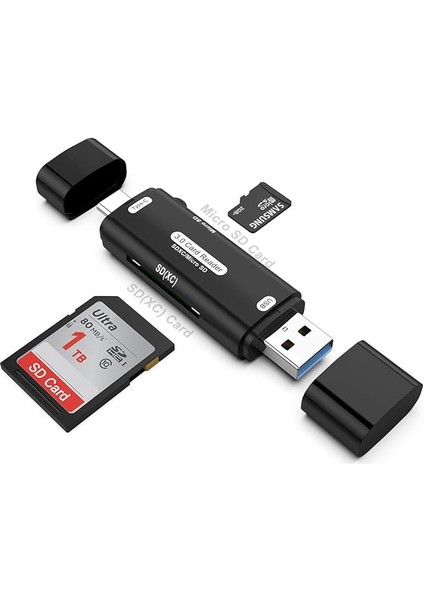 Micro Sd Kart Okuyucu Type C To USB 3.0 Çevirici Otg 5 Gbps Hafıza Kartı Okuyucu Adaptör Micro Sd Card Reader Rktsd