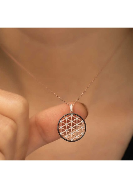 925 Ayar Gümüş Yaşam Çiçeği Kadın Gümüş Kolye T4561 (292292) fiyatları