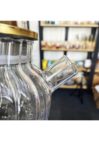 Çelik Kapaklı Borosilikat Dilimli Model Süzgeçli Cam Demlik Bitki Çayları 1000 ml ROYALEKS-CM-2001 modelleri