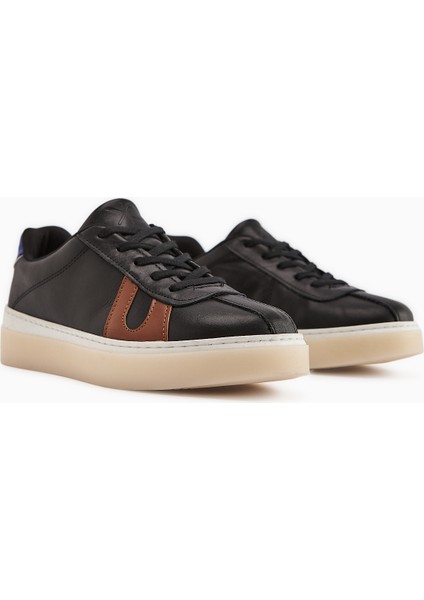 Eddie Hakiki Deri Siyah Pudra Sneaker Kadın Ayakkbı modelleri