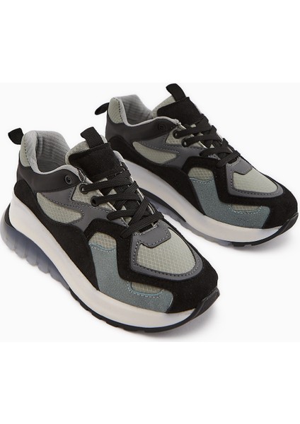 Klara Siyah Süet Yüksek Tabanlı Kadın Sneaker modelleri