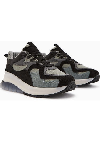 Klara Siyah Süet Yüksek Tabanlı Kadın Sneaker fırsatları