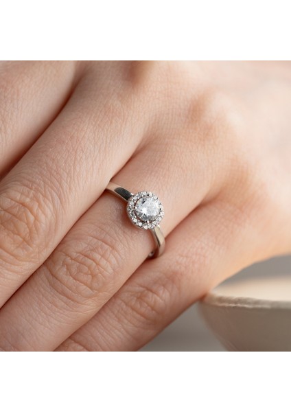 925 Ayar Gümüş Tek Taş Yüzük indirimleri