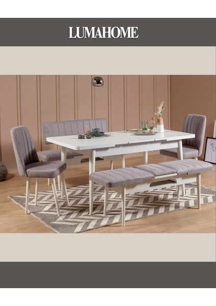 Gordes Extra Beyaz-Soho Yemek Masası Takımı modelleri