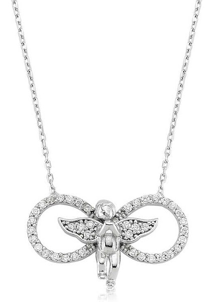 925 Ayar Gümüş Sonsuzluk Melek Kadın Gümüş Kolye PT2610139 (292292)