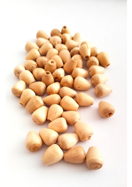 20 gr (55 Adet) Ahşap Boncuk 12 mm Boy x 10 mm En Doğal Ahşap Makrome El Işi Çanta fiyatları