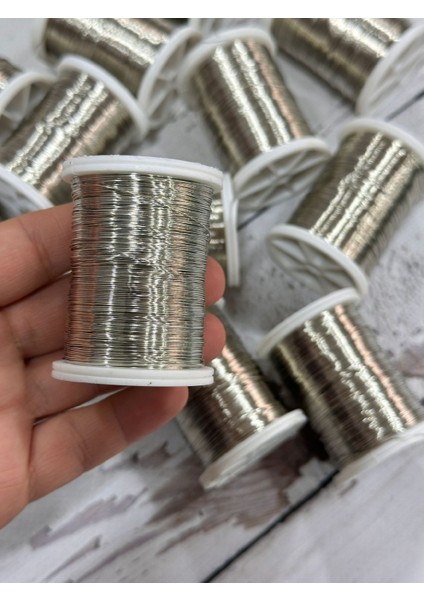 Çiçek Teli Filografi Teli 0.40 mm 50 gr Gümüş fiyatları