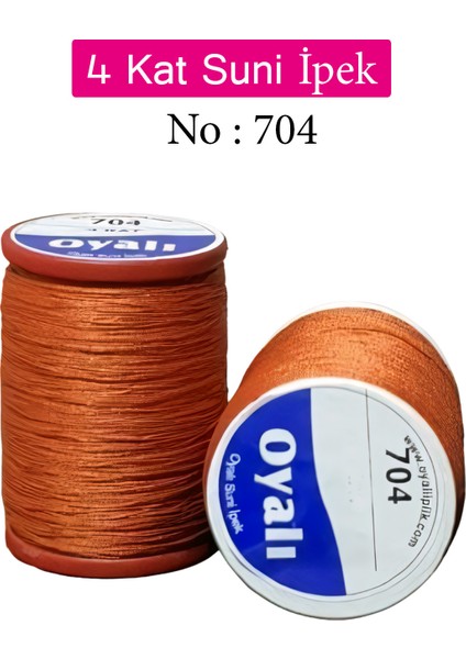 Oyalı 4 Kat Suni Ipek Iplik Iğne Oyası Boncuk Ipi Tığ Oyası NO:704