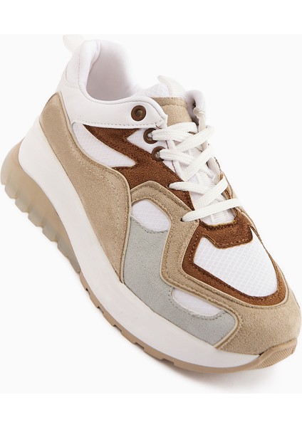 Klara Taba Süet Yüksek Tabanlı Kadın Sneaker