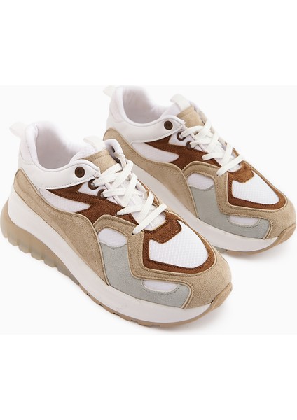 Klara Taba Süet Yüksek Tabanlı Kadın Sneaker modelleri