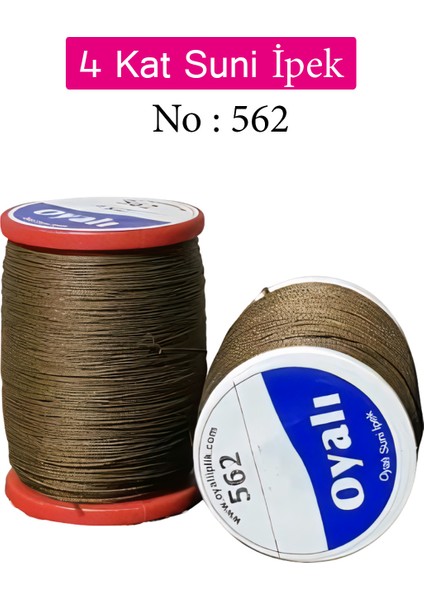 Oyalı 4 Kat Suni Ipek Iplik Iğne Oyası Boncuk Ipi Tığ Oyası NO:562
