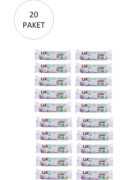 J-500 Jumbo Boy Çöp Torbası 80 x 110 cm 10 Lu Rulo x 20 Paket = 200 Adet (Siyah)