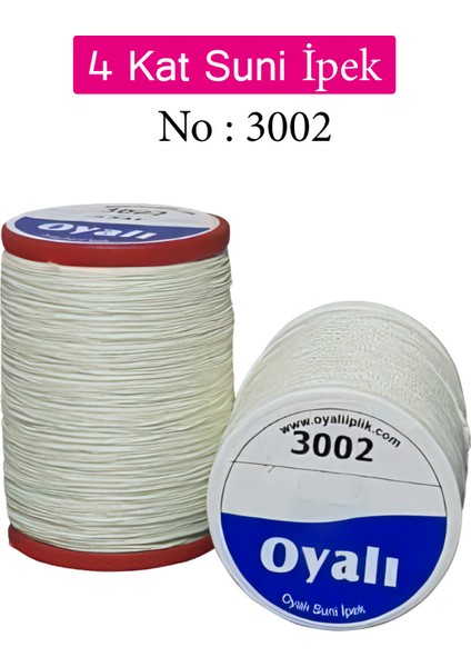 Oyalı 4 Kat Suni Ipek Iplik Iğne Oyası Boncuk Ipi Tığ Oyası NO:3002