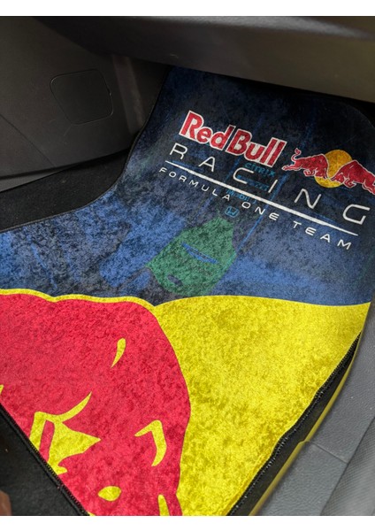 Lüx Oto Halı Paspas Desenli Yıkanabilir Universal (Her Araca Uyumlu)(Redbulll)