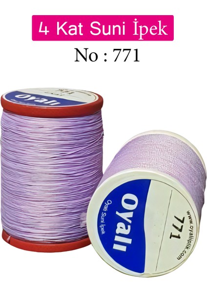 Oyalı 4 Kat Suni Ipek Iplik Iğne Oyası Boncuk Ipi Tığ Oyası NO:771