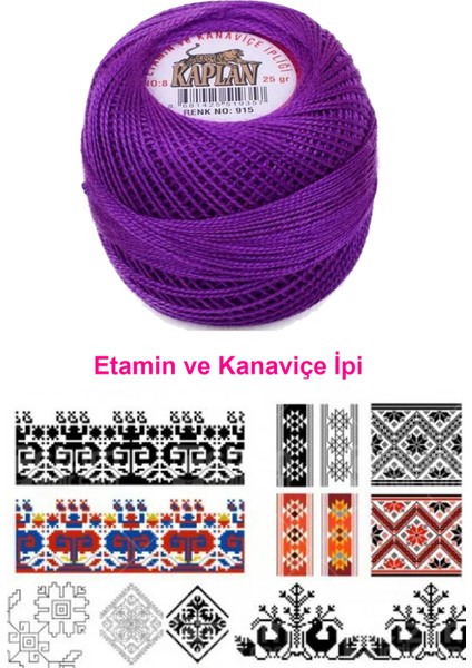 Kaplan Etamin ve Kanaviçe Ipi 8 No Kod/renk: 915 - Royaleks fiyatları
