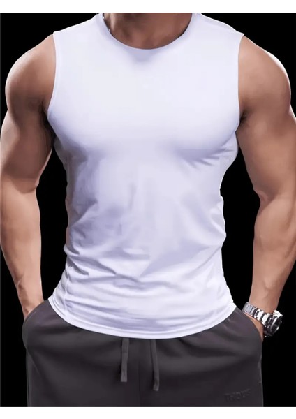 Rutbil Sıfır Kol Fitness Body Gym Body Sporcu Uzun Sıfır Fitness Body Beyaz fiyatları