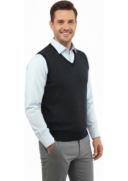 Erkek V Yaka Süveter Çelik Örgü Regular Kalıp 5201H BGL-ST04842 fiyatları