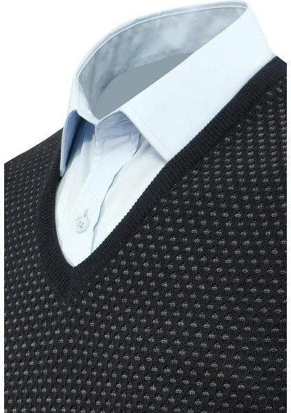 Erkek V Yaka Süveter Çelik Örgü Regular Kalıp 5201H BGL-ST04842 fırsatları