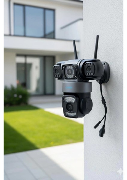 4 Kameralı 4 Lens 5mp Wifi Kamera Hi-Easy Türkçe Uygulama IP66 Su Geçirmez Kasa fiyatları