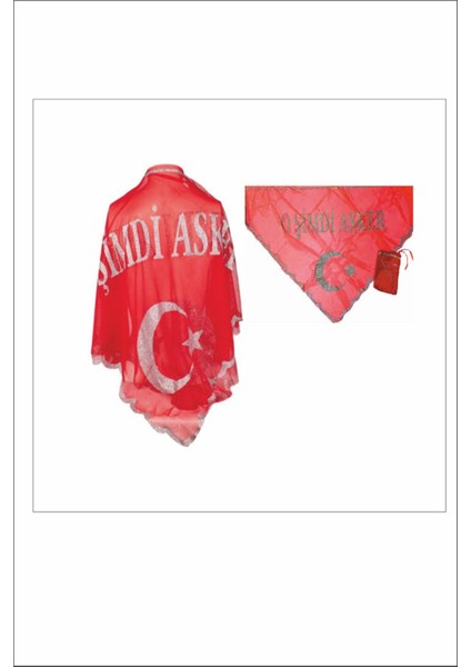 Halay Avm ''o Şimdi Asker'' Yazılı, Pullu Kına Örtüsü Eldivenli, (Üçgen Şeklinde) fırsatları